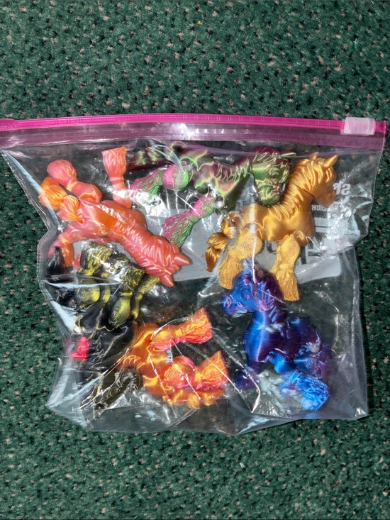 The Unbranded Brand Other - 3d Printed Horse Toy Set of 6
